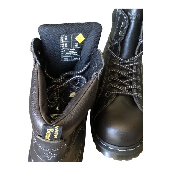 Dr. Martens NIB Diego Harvest Collar Boots Black Leather Sz 11 Hiking Inspired