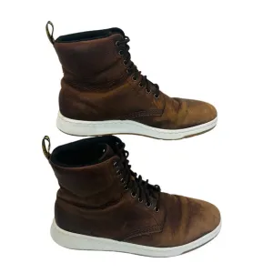 Dr. Martens Rigal Leather Boots Casual Lace Up Brown Mens Size 11 AirWair White
