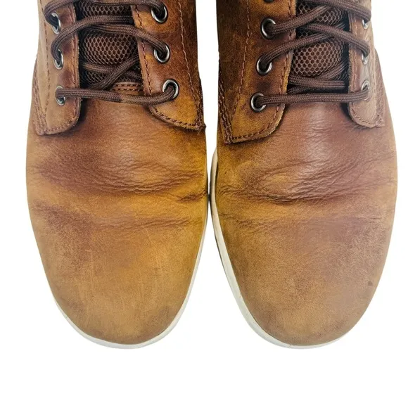 Dr. Martens Rigal Leather Boots Casual Lace Up Brown Mens Size 11 AirWair White
