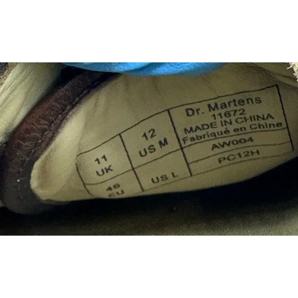 Dr. Martens Shoes Mens 12M Brown Leather Oxford Lace‎ Up Comfort Low-Top 11672
