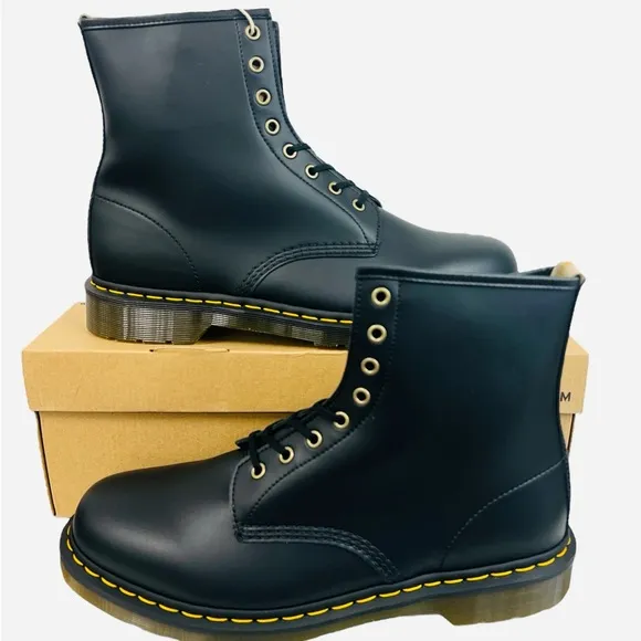 Dr. Martens Vegan 1460 8-Hole Boots 14045001 Felix Rub Black Mens Size 14