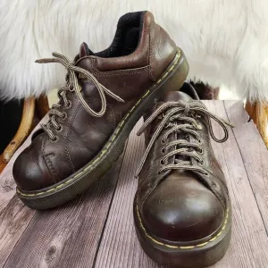 Dr Martens Vintage Y2K Mens Brown 10940 Oxford Chunky Lace-up Shoes Sz 11