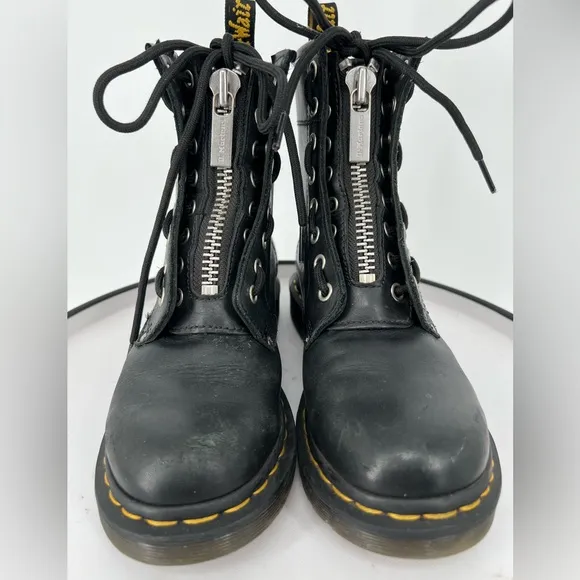 DR. MARTENS WANAMA TWIN ZIP LEATHER DOC MARTEN BOOTS