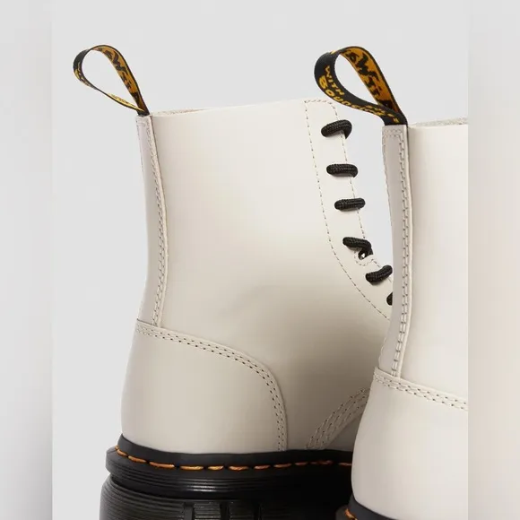 Dr. Martens White Jadon Platform Boots size 8
