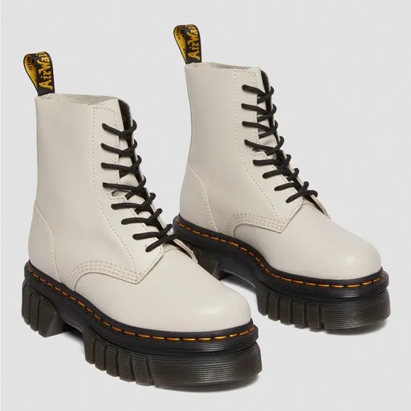 Dr. Martens White Jadon Platform Boots size 8