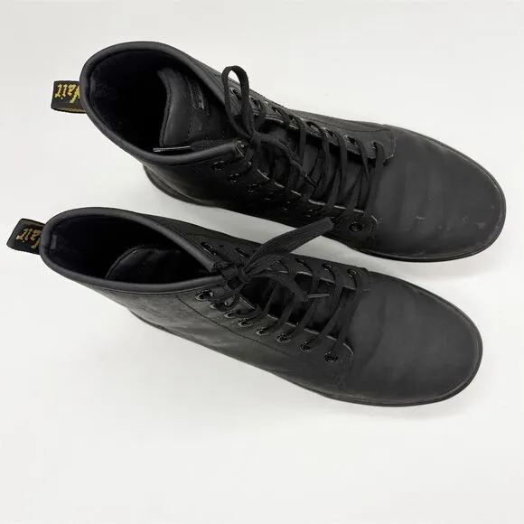 Dr. Martens Womens Sheridan Matte Casual Boots Size 8 Black Combat Flat 8-Eye