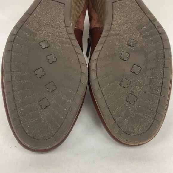 Dr. Scholls Cool Fit Memory Foam Double Vegan Leather Faux Suede Wedge Bootie