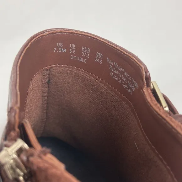 Dr. Scholls Cool Fit Memory Foam Double Vegan Leather Faux Suede Wedge Bootie