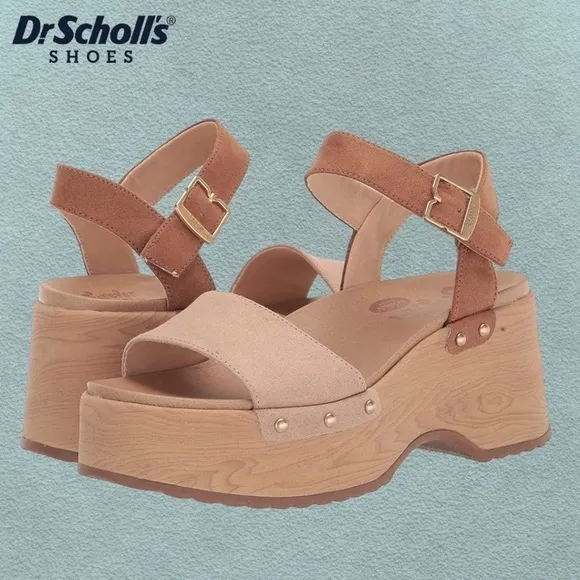 DR SCHOLL'S Eco-conscious Dublin Stud Accent Chunky Heel Platform Sandal NWT/10M