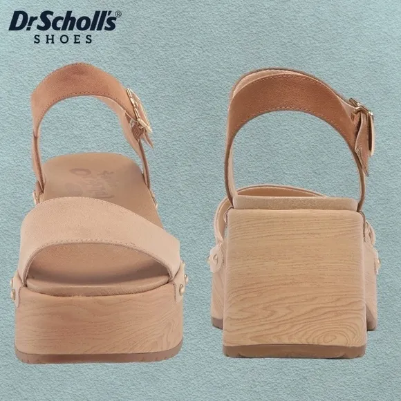 DR SCHOLL'S Eco-conscious Dublin Stud Accent Chunky Heel Platform Sandal NWT/10M