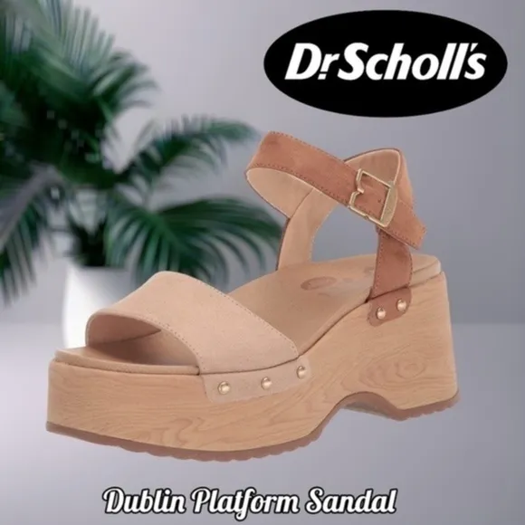 DR SCHOLL'S Eco-conscious Dublin Stud Accent Chunky Heel Platform Sandal NWT/10M
