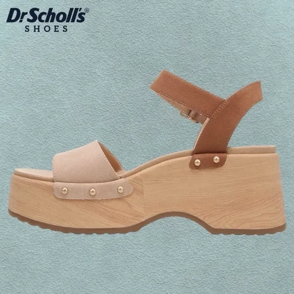 DR SCHOLL'S Eco-conscious Dublin Stud Accent Chunky Heel Platform Sandal NWT/10M