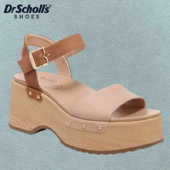 DR SCHOLL'S Eco-conscious Dublin Stud Accent Chunky Heel Platform Sandal NWT/10M