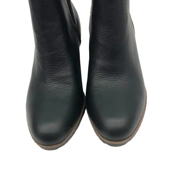 DR. SCHOLL'S LIVELY STRETCH ALMOND TOE BOOTIES BLACK CHELSEA BOOTS 6 Women's