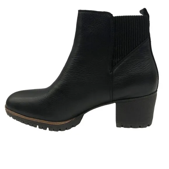 DR. SCHOLL'S LIVELY STRETCH ALMOND TOE BOOTIES BLACK CHELSEA BOOTS 6 Women's