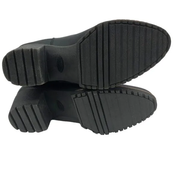 DR. SCHOLL'S LIVELY STRETCH ALMOND TOE BOOTIES BLACK CHELSEA BOOTS 6 Women's