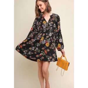Dreamy Floral Mini Dress | Fall Fashion 2019