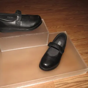 DREW Mary Jane Leather Black Comfort Shoes Size 8W