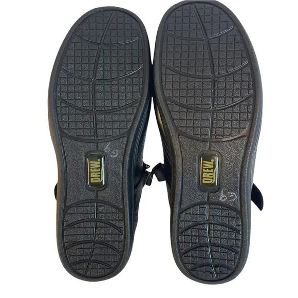 Drew Orchid Shoes Mary Jane Black Full Grain Size 9M NWT