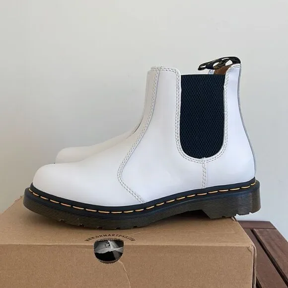 Dr.Martens 2976 Softy T Leather Chelsea Boots White Women 9/UK 7(27475100)$170