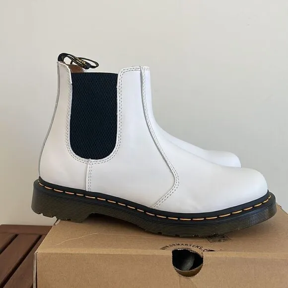 Dr.Martens 2976 Softy T Leather Chelsea Boots White Women 9/UK 7(27475100)$170
