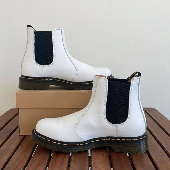 Dr.Martens 2976 Softy T Leather Chelsea Boots White Women 9/UK 7(27475100)$170