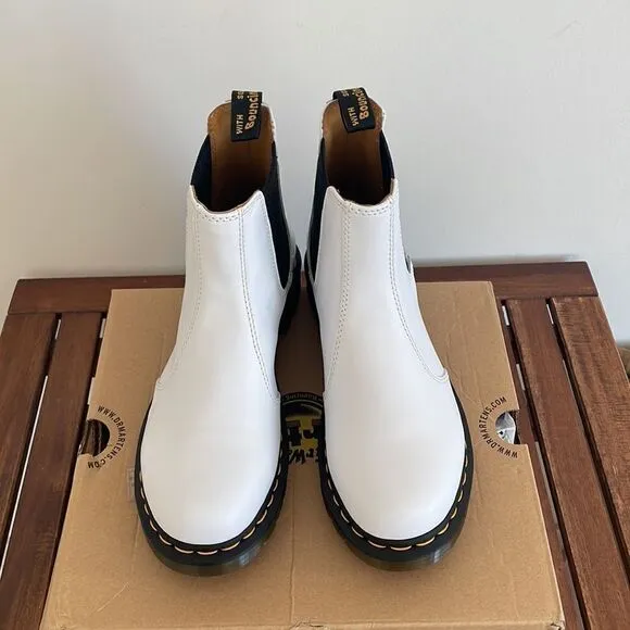 Dr.Martens 2976 Softy T Leather Chelsea Boots White Women 9/UK 7(27475100)$170