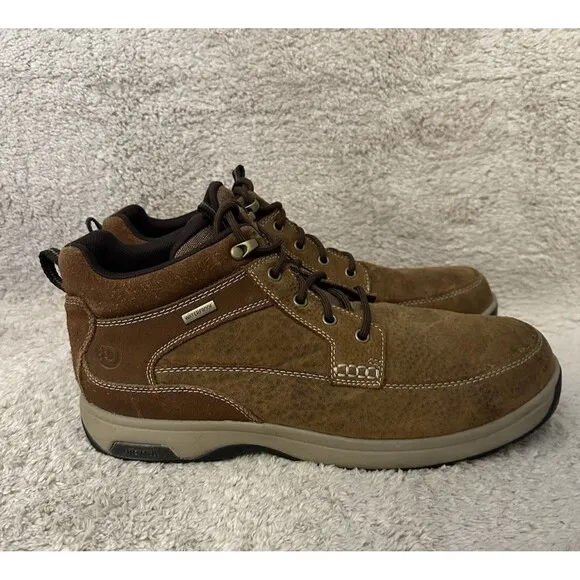 Dunham Waterproof Chukka Leather Boots Shoes Brown Tan CH3011 Men’s Size 13 4E