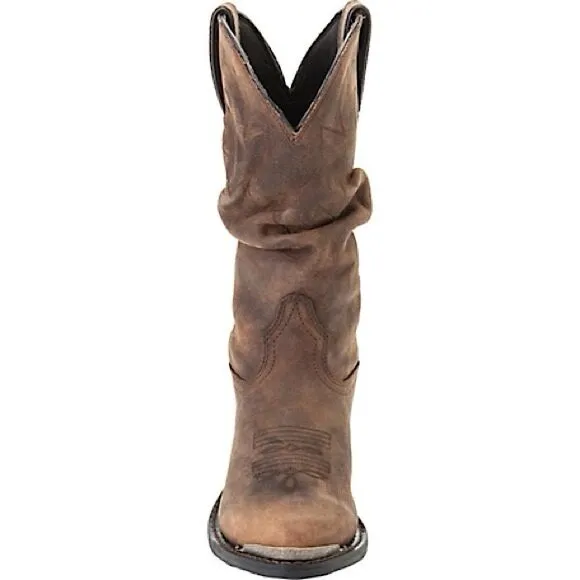 Durango Slouch Cowboy Boots in Distressed Tan 11 in. Size 6