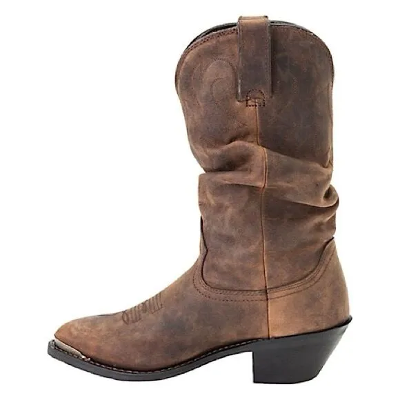Durango Slouch Cowboy Boots in Distressed Tan 11 in. Size 6