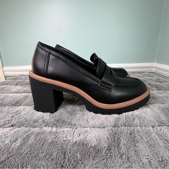 DV by Dolce Vita Black Jayjay Leather Loafer Womens Shoes Size 11 Slip On New