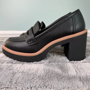 DV by Dolce Vita Black Jayjay Leather Loafer Womens Shoes Size 11 Slip On New