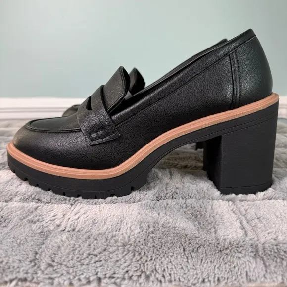 DV by Dolce Vita Black Jayjay Leather Loafer Womens Shoes Size 11 Slip On New