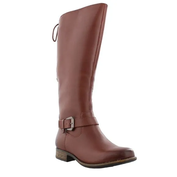 Earth Raleigh Bridle Brown Waterproof Full Grain Leather Knee Boots Womens 6.5
