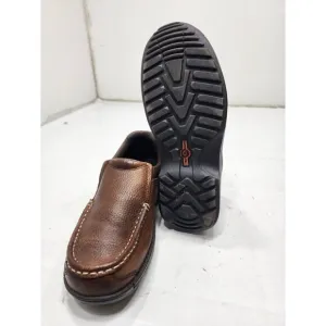 EARTH SPIRIT Devon Mens Brown Leather Slip On Casual Comfort Shoes Size 7