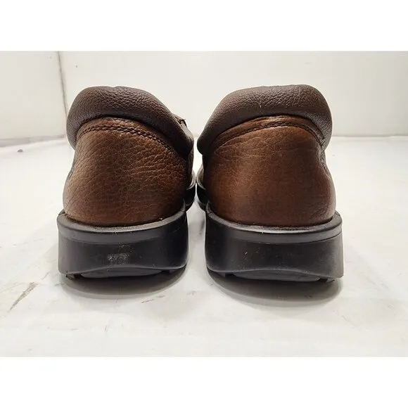 EARTH SPIRIT Devon Mens Brown Leather Slip On Casual Comfort Shoes Size 7