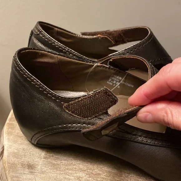 Earthies Zalea Mary Jane Comfort Shoes Dark Brown Size 7.5