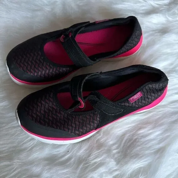 Easy Spirit black Mariel walking shoe E360 velcro hoop and loop closure, easy sl
