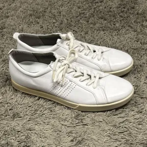 Ecco Collin 2.0 Shoes Mens 12 EU 46 Sneaker Casual White Leather Low Top Walking