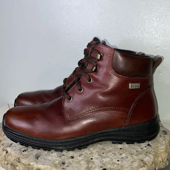Ecco Gore-Tex Brown Leather Lace Up Mid Hiking Boots Size 40 (US 9-9.5)