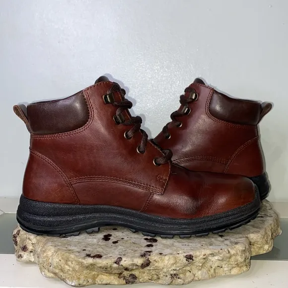 Ecco Gore-Tex Brown Leather Lace Up Mid Hiking Boots Size 40 (US 9-9.5)