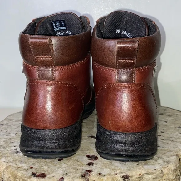 Ecco Gore-Tex Brown Leather Lace Up Mid Hiking Boots Size 40 (US 9-9.5)
