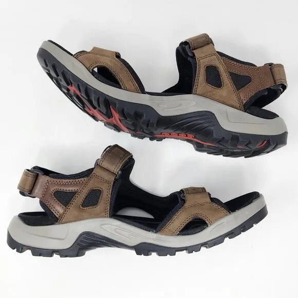 ECCO Hiking Sandal Men 12 Offroad Brown Nubuck Leather Comfort Shoes 06956456401