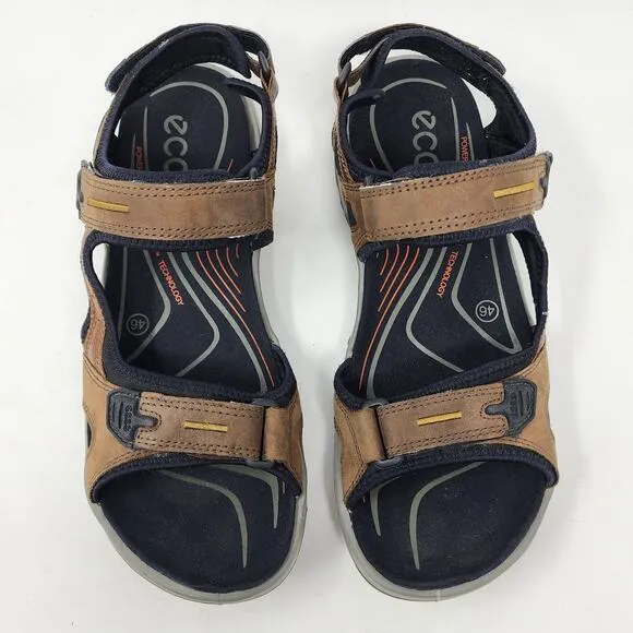 ECCO Hiking Sandal Men 12 Offroad Brown Nubuck Leather Comfort Shoes 06956456401