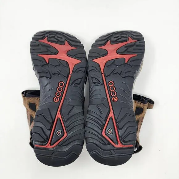 ECCO Hiking Sandal Men 12 Offroad Brown Nubuck Leather Comfort Shoes 06956456401