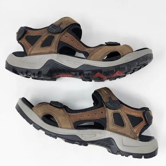 ECCO Hiking Sandal Men 12 Offroad Brown Nubuck Leather Comfort Shoes 06956456401