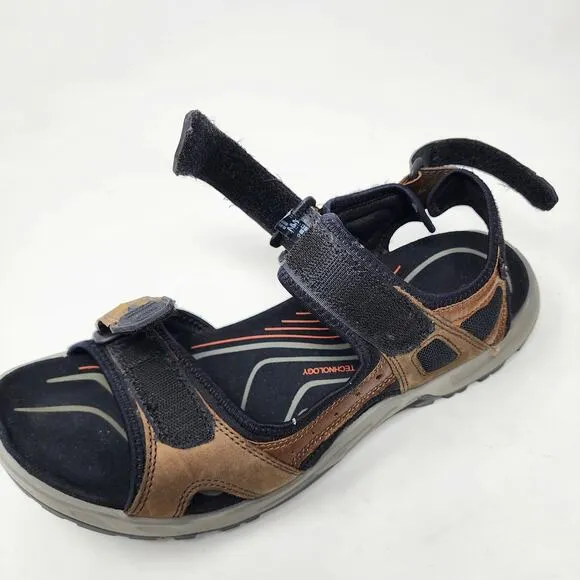 ECCO Hiking Sandal Men 12 Offroad Brown Nubuck Leather Comfort Shoes 06956456401