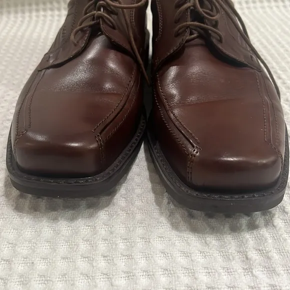 Ecco Men's Oxford Brown Leather Dress Shoes