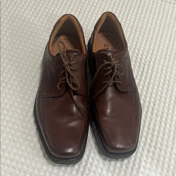 Ecco Men's Oxford Brown Leather Dress Shoes