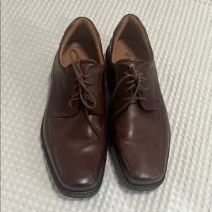 Ecco Men's Oxford Brown Leather Dress Shoes